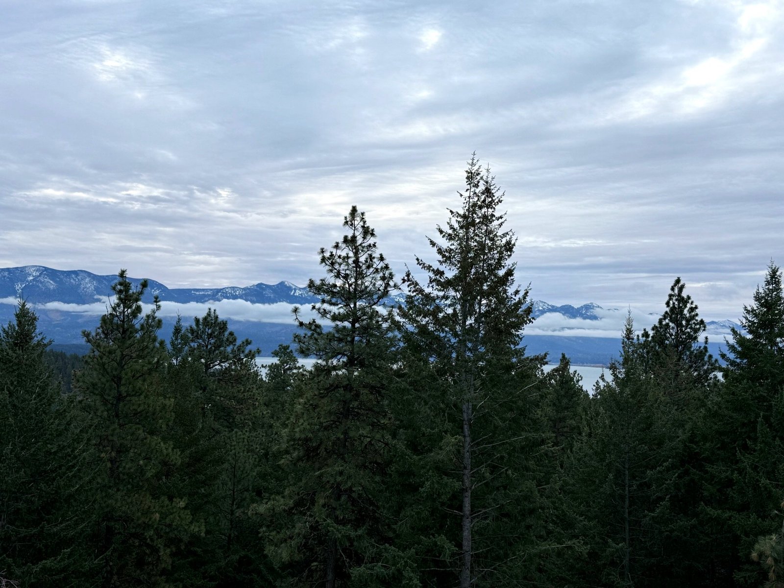 Fresh snow on the Mission Mountains — winter views from Eagle's Bluff luxury estate