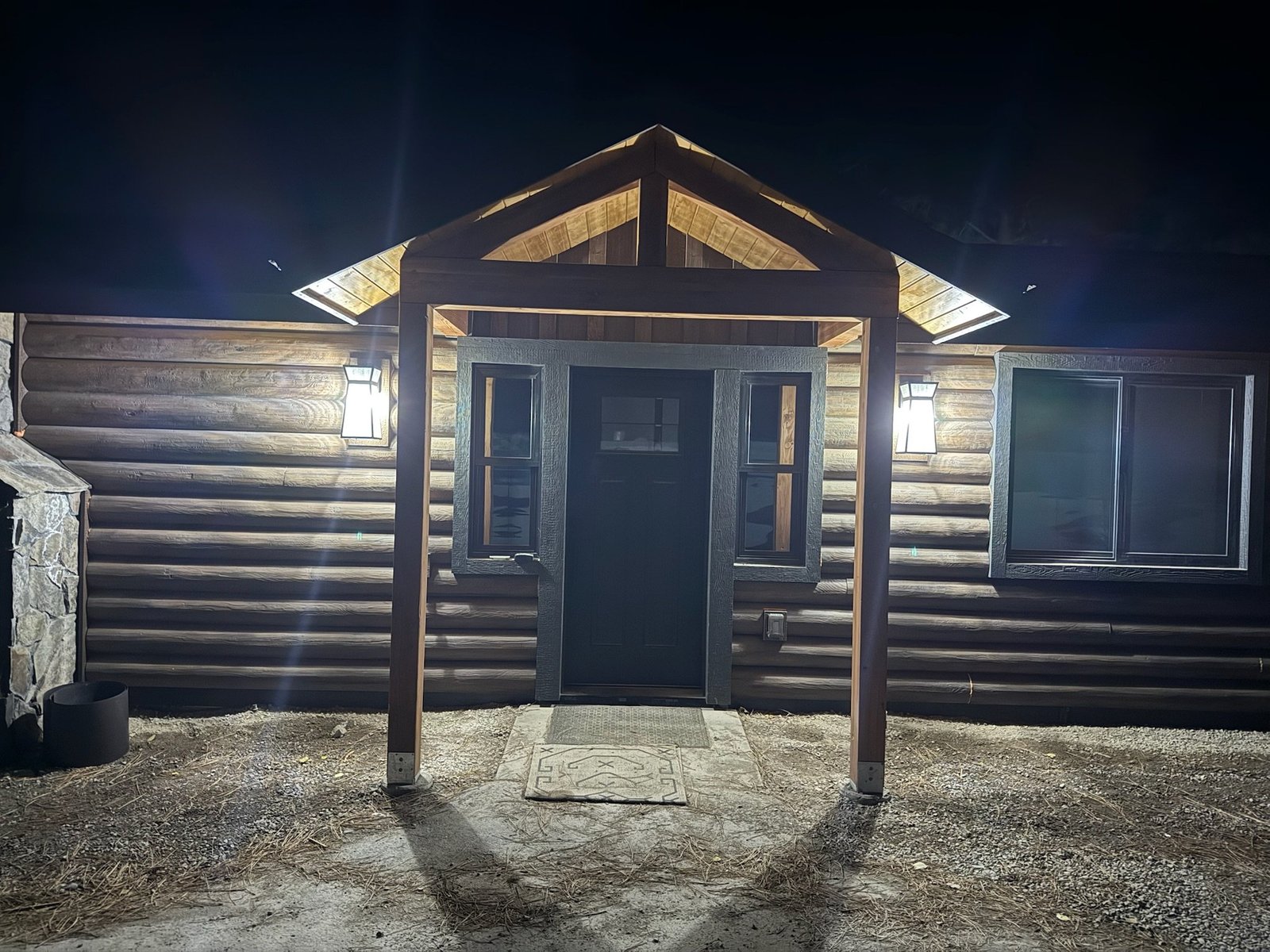 Deck with Flathead Lake views at Eagle's Bluff Lakeside House